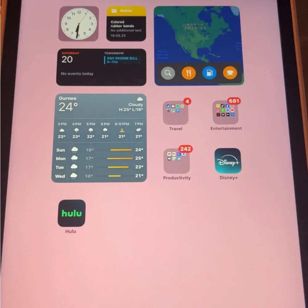 Apple Tablet with Black Frame